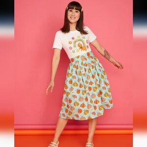 ModCloth x Marisol Muro My Playful Ways Swing Skirt